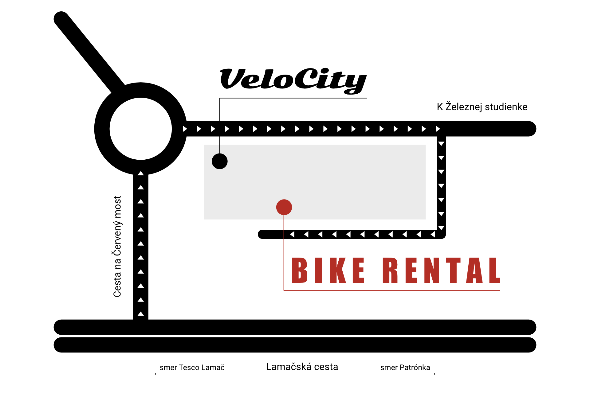 Velocity bike rental mapa