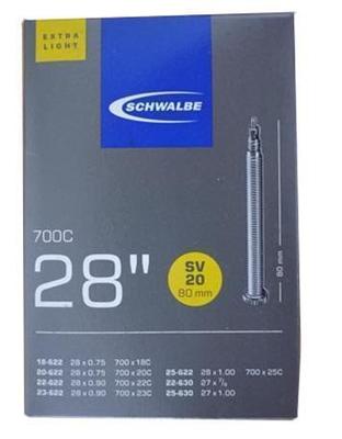 SCHWALBE Duša 700x18/28C FV 80mm (18/28-622) 65g Exlight Duša