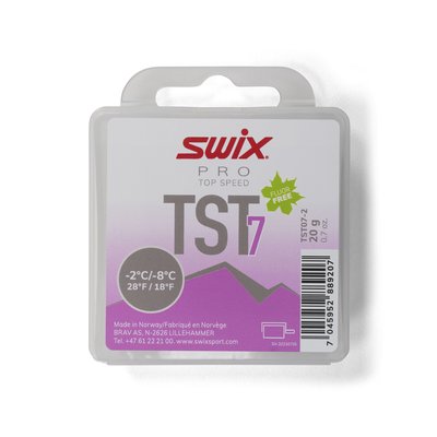 Swix Glide Wax Top Speed Turbo, Purple, -2°C/-8°C, 20 g Glide Wax