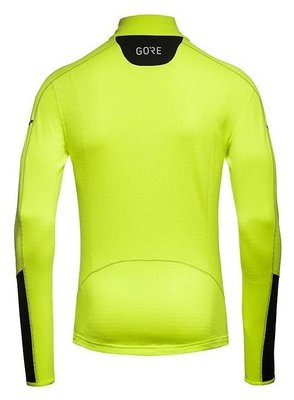 GORE M Thermo Long Sleeve Zip Shirt Black/Neon Yellow