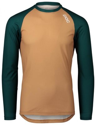 POC MTB Pure LS Jersey Moldanite Green/Aragonite Brown