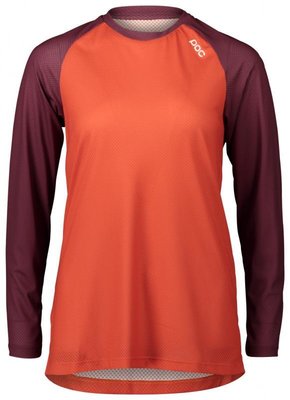 POC Women's MTB Pure Long Sleeve Jersey Propylene Red/Agate Red